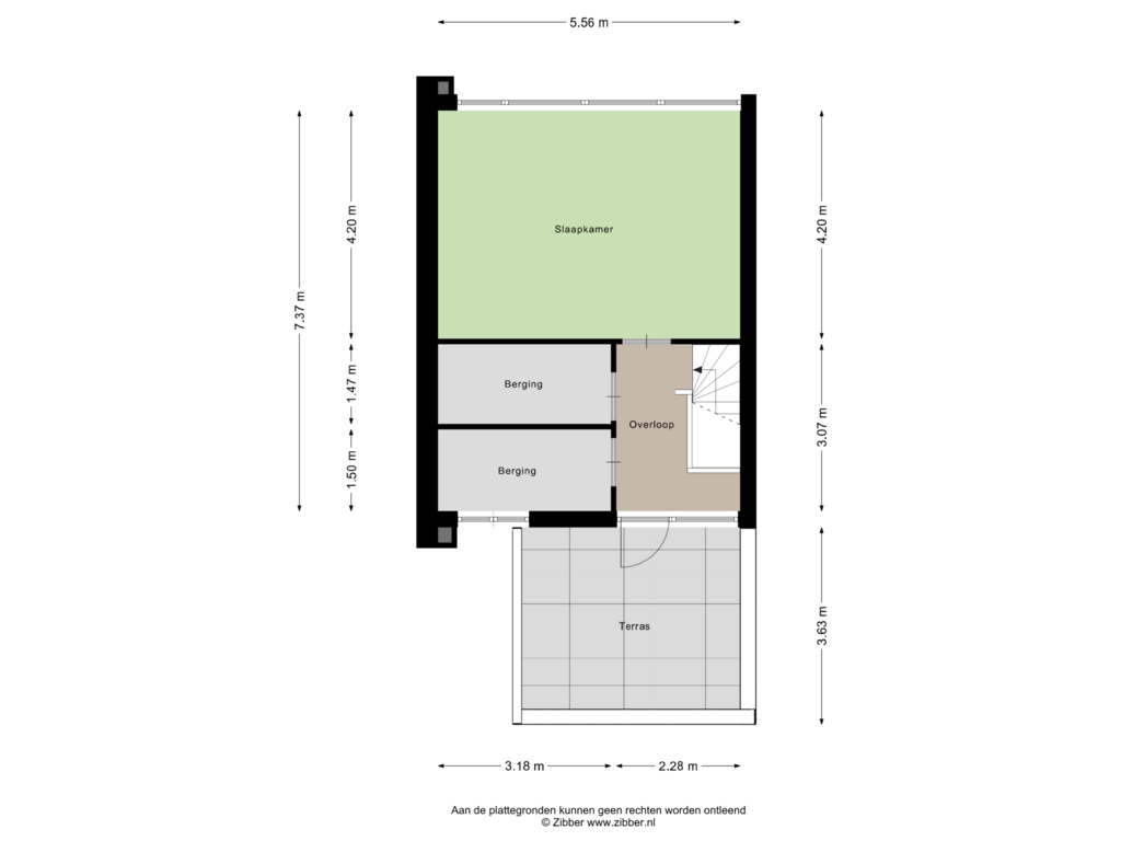 View floorplan of Tweede verdieping of Julianastraat 66