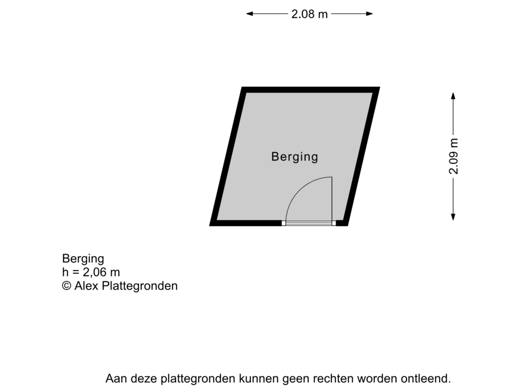 Bekijk plattegrond van Berging van Drogersdijk 88