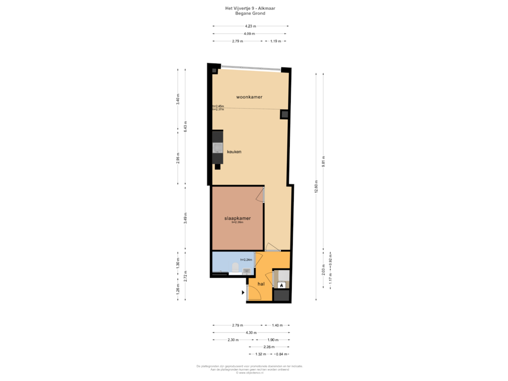 Bekijk plattegrond van BEGANE GROND van Het Vijvertje 9