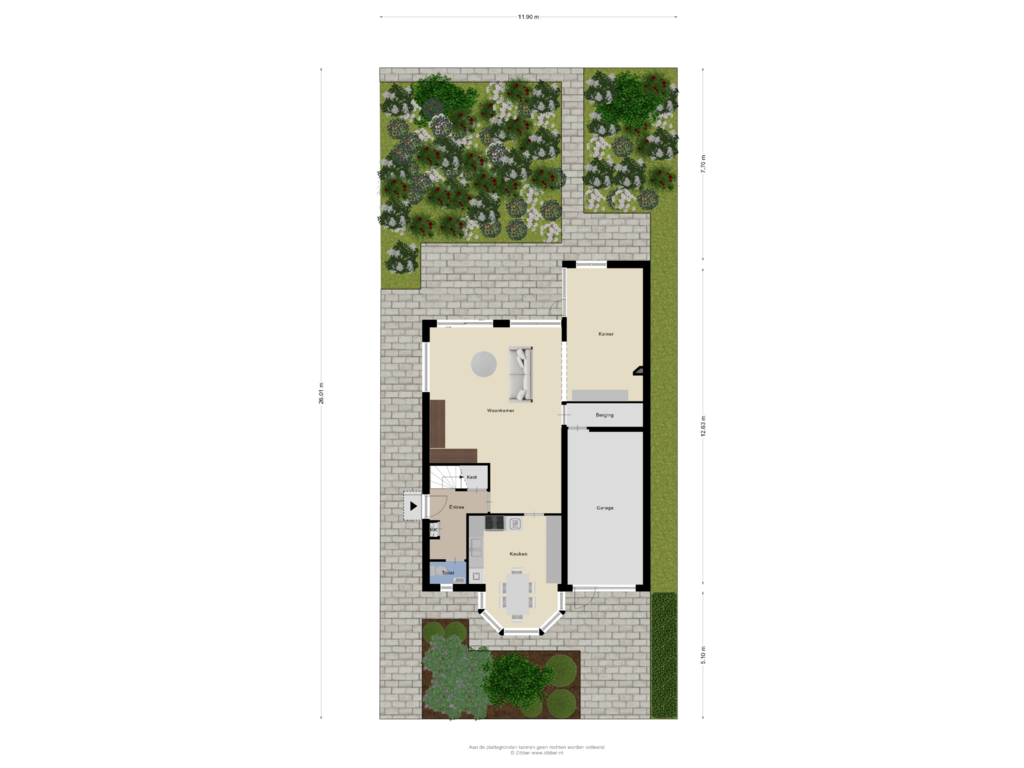 Bekijk plattegrond van Begane Grond -Tuin van Johan Huizingastraat 122