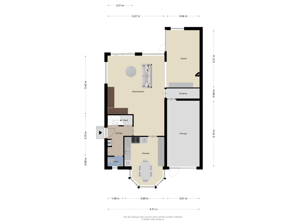 Bekijk plattegrond van Begane Grond van Johan Huizingastraat 122