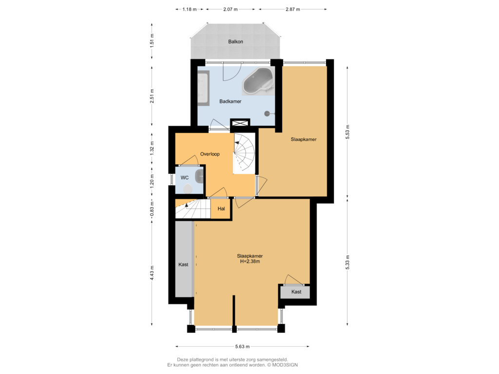 Bekijk plattegrond van 1e Verdieping van De Savornin Lohmanlaan 19