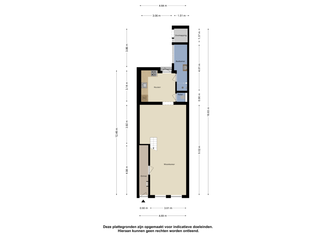 Bekijk plattegrond van Begane Grond van Glacisstraat 74