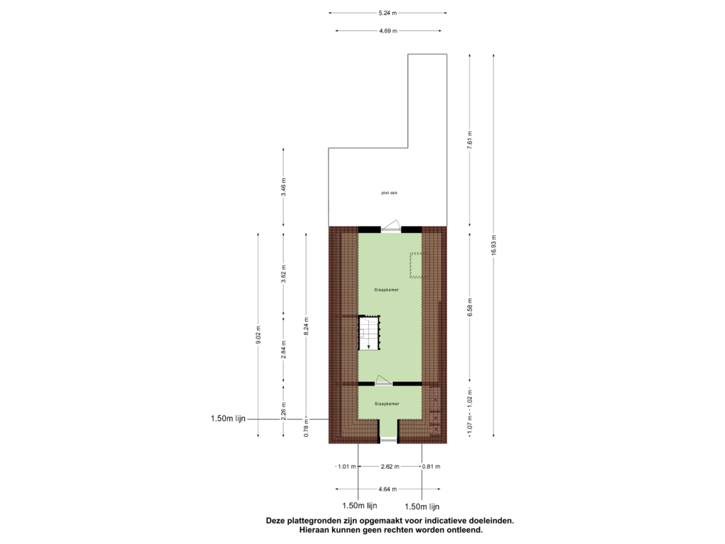 Bekijk plattegrond van Eerste Verdieping van Glacisstraat 74