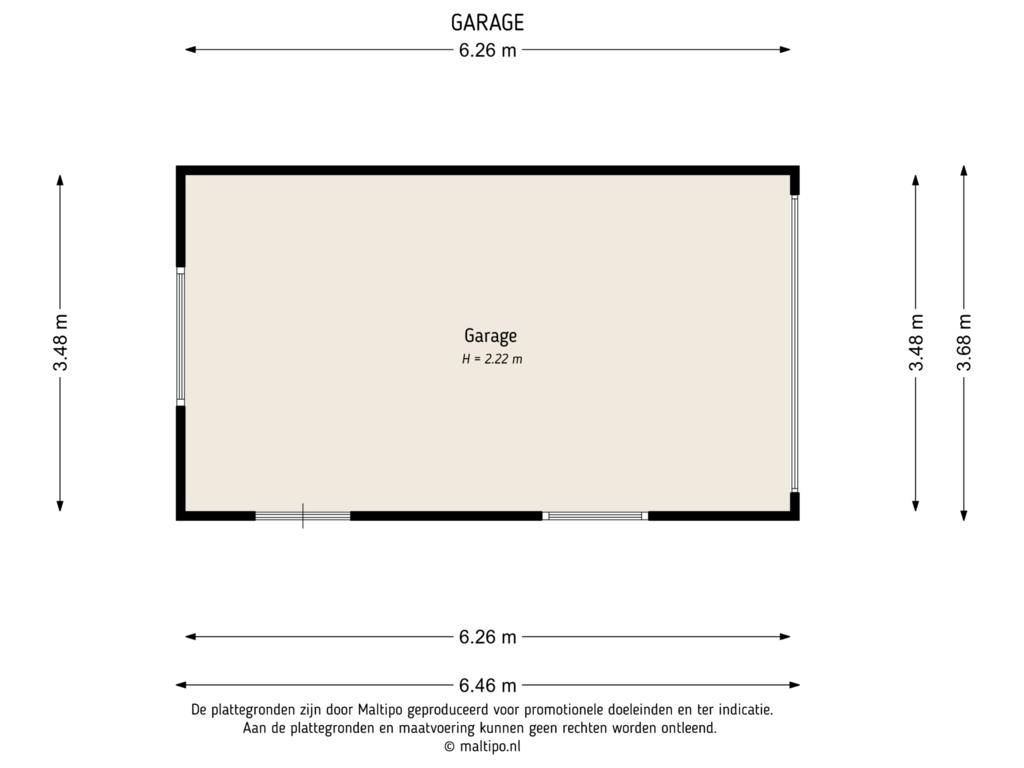 View floorplan of Garage of Broeksestraat 80