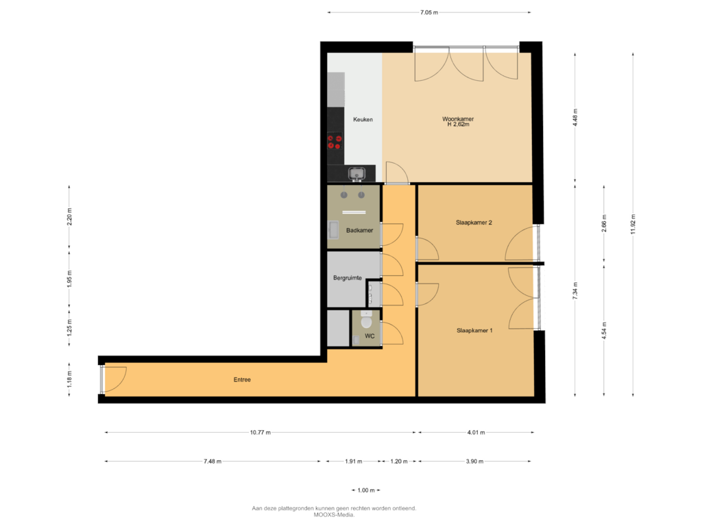 View floorplan of Begane Grond of Oppert 216