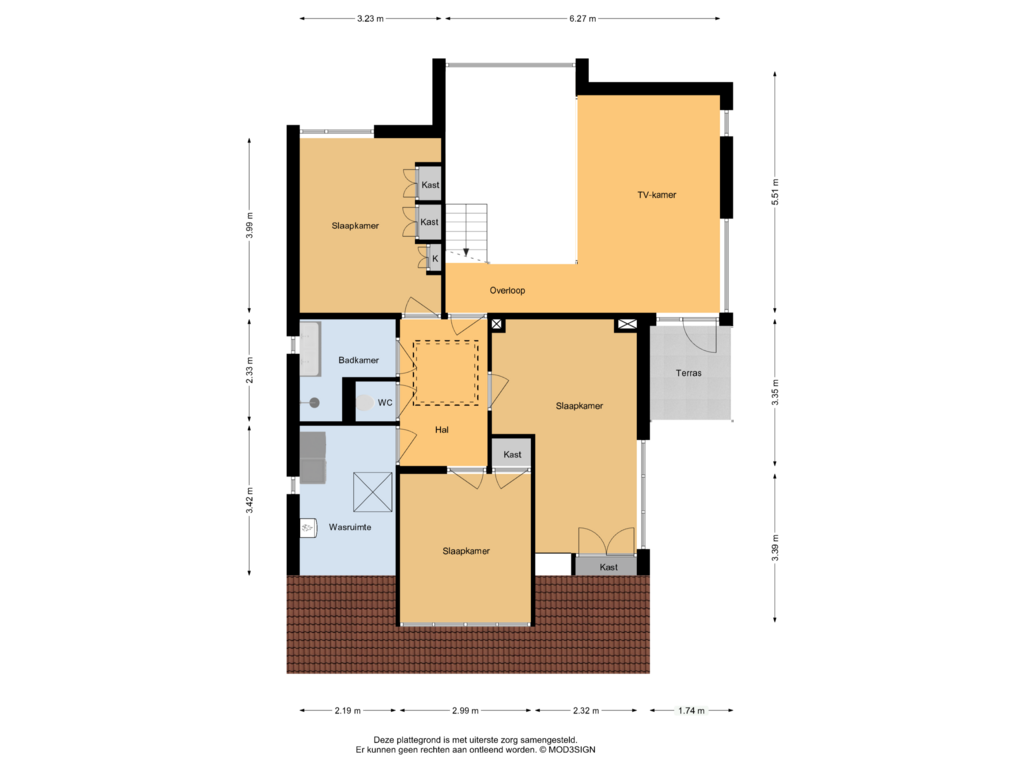 Bekijk plattegrond van 1e Verdieping van Van Lennepweg 3