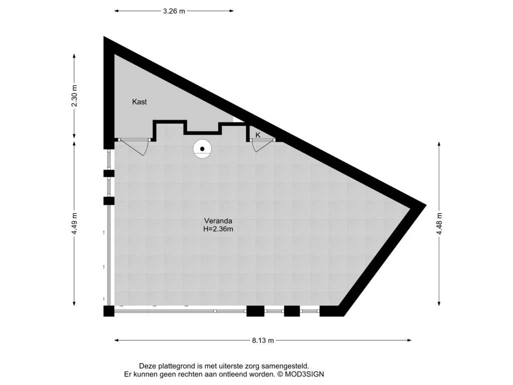 Bekijk plattegrond van Veranda van Van Lennepweg 3