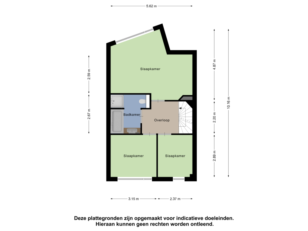 Bekijk plattegrond van Eerste Verdieping van Workumstraat 19