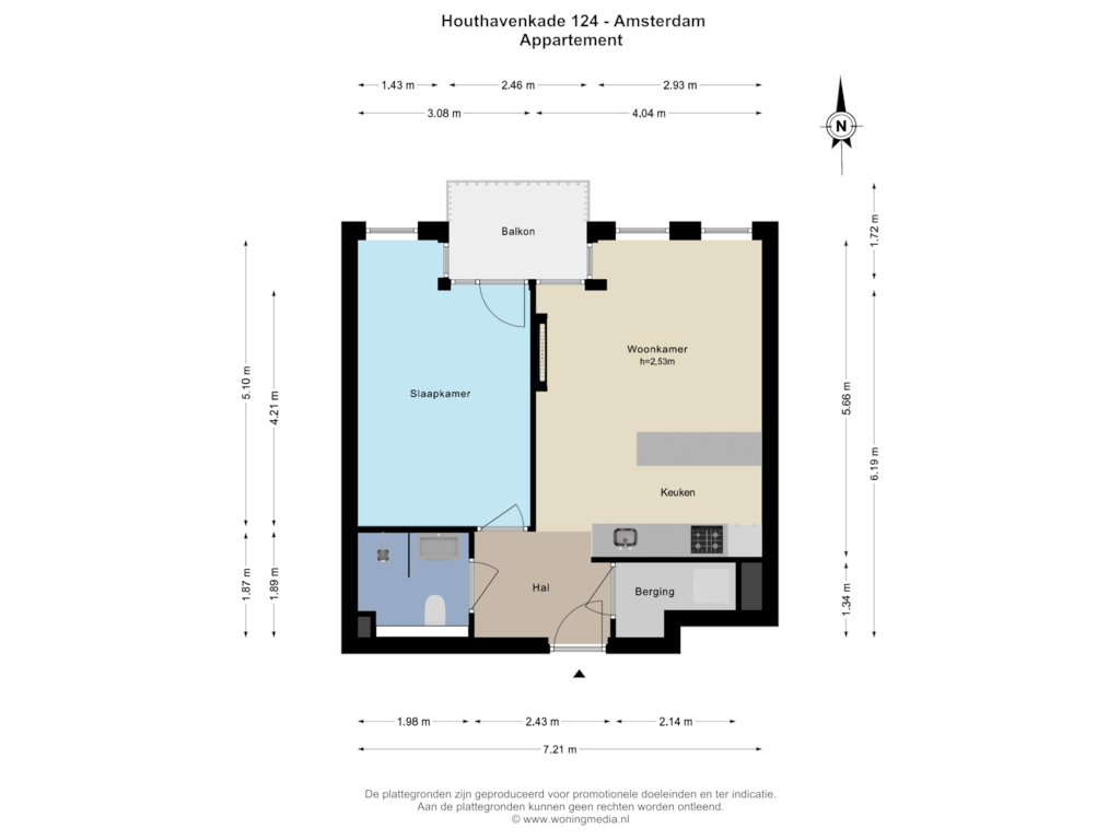 Bekijk plattegrond van Appartement van Houthavenkade 124