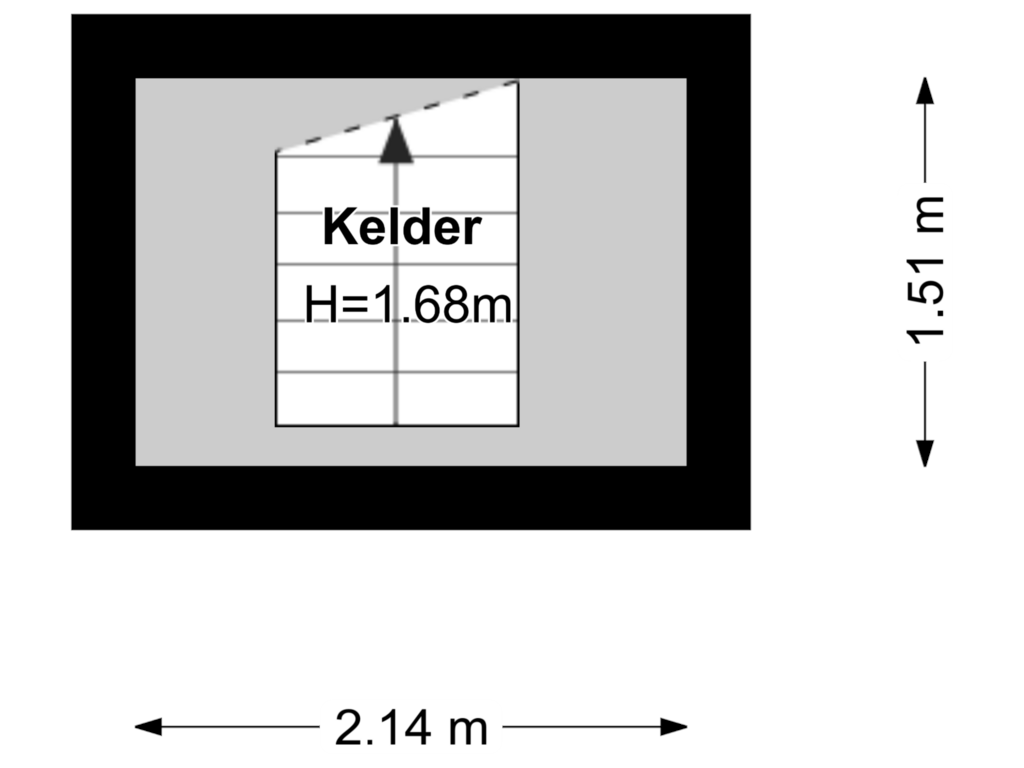 Bekijk plattegrond van Kelder van Kloosterstraat 30