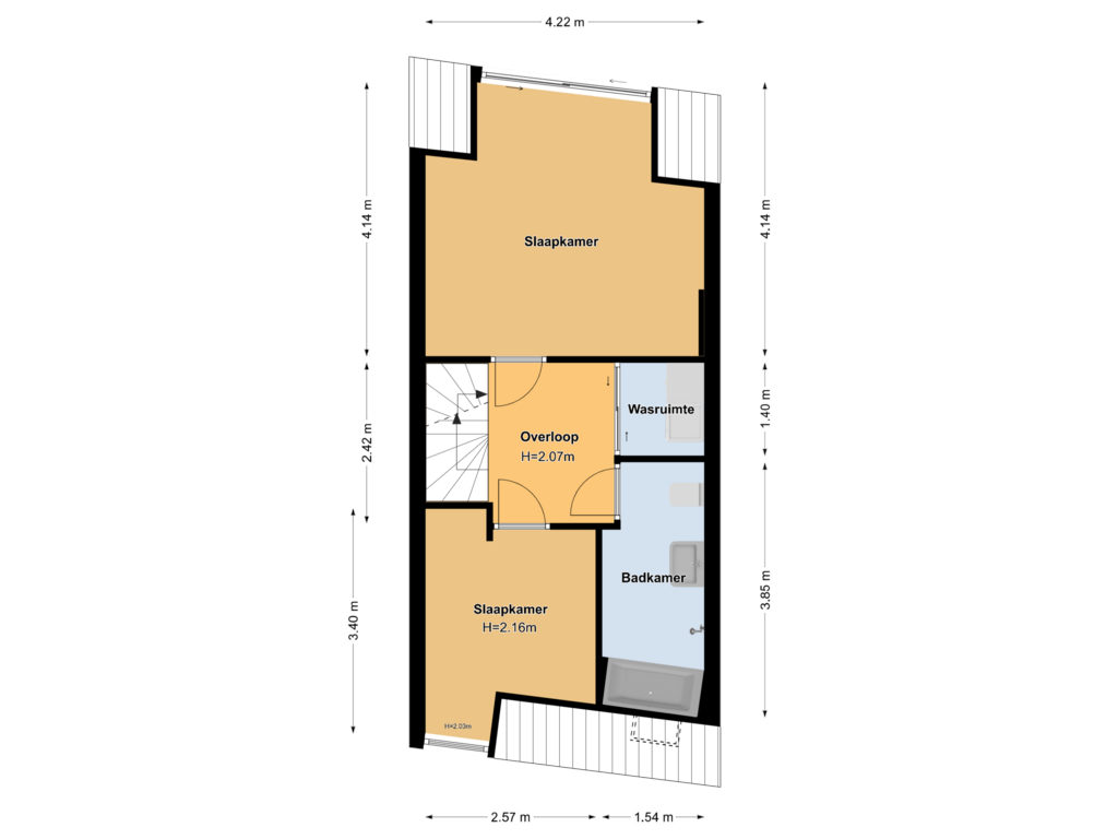 Bekijk plattegrond van Verdieping van Kloosterstraat 30