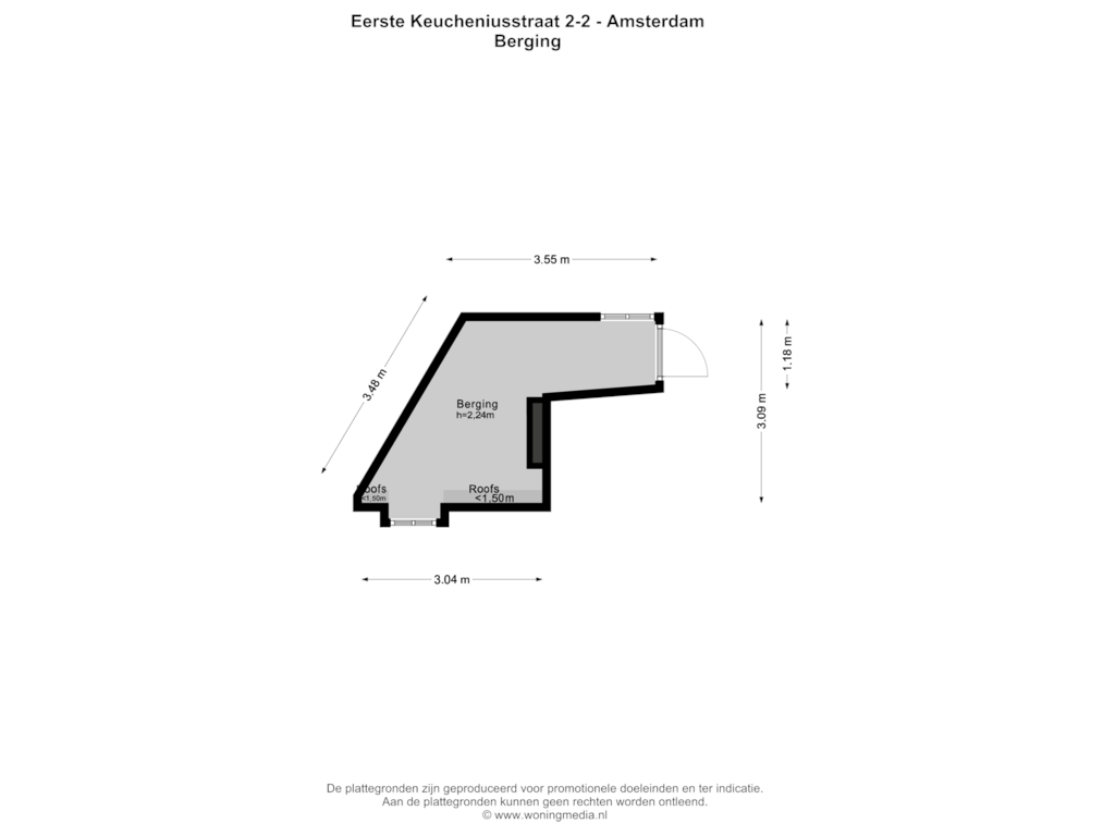 Bekijk plattegrond van Berging van Eerste Keucheniusstraat 2-2