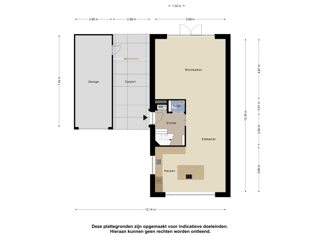 Bekijk plattegrond van Begane Grond van Laantje van Braskamp 19