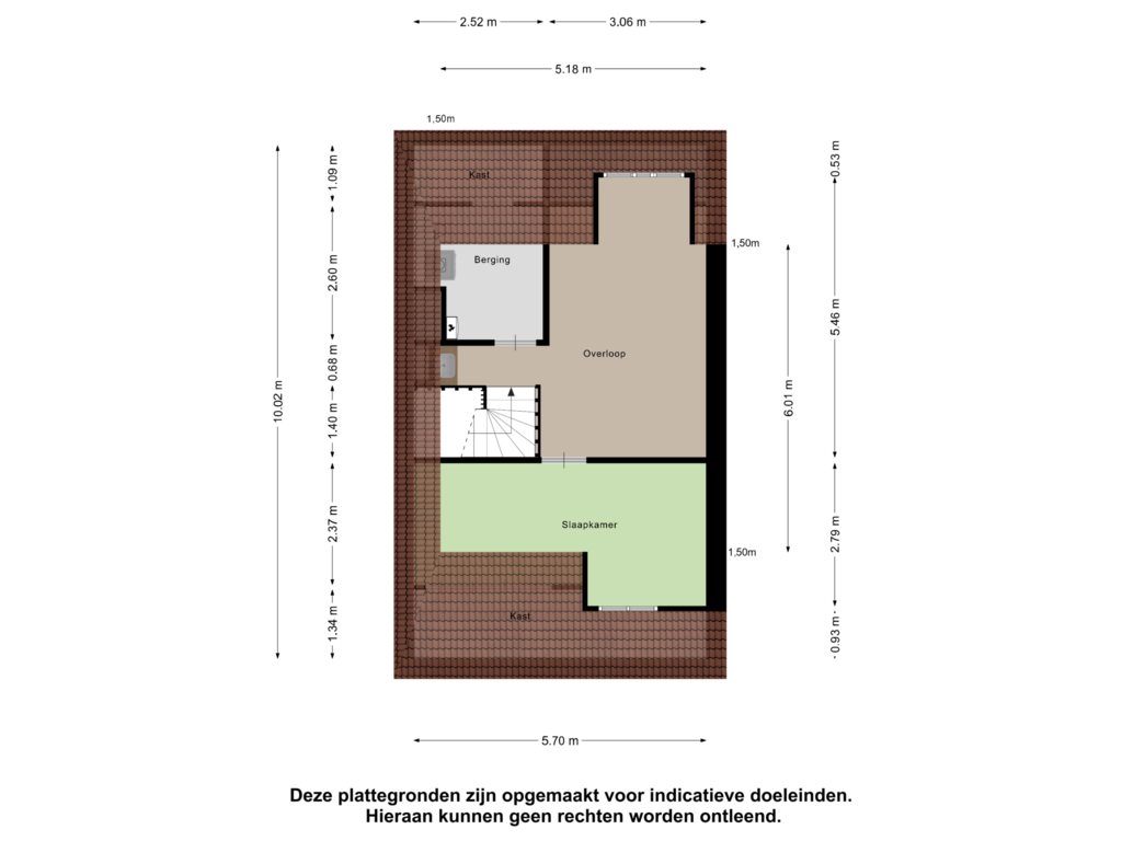 Bekijk plattegrond van Tweede Verdieping van Laantje van Braskamp 19