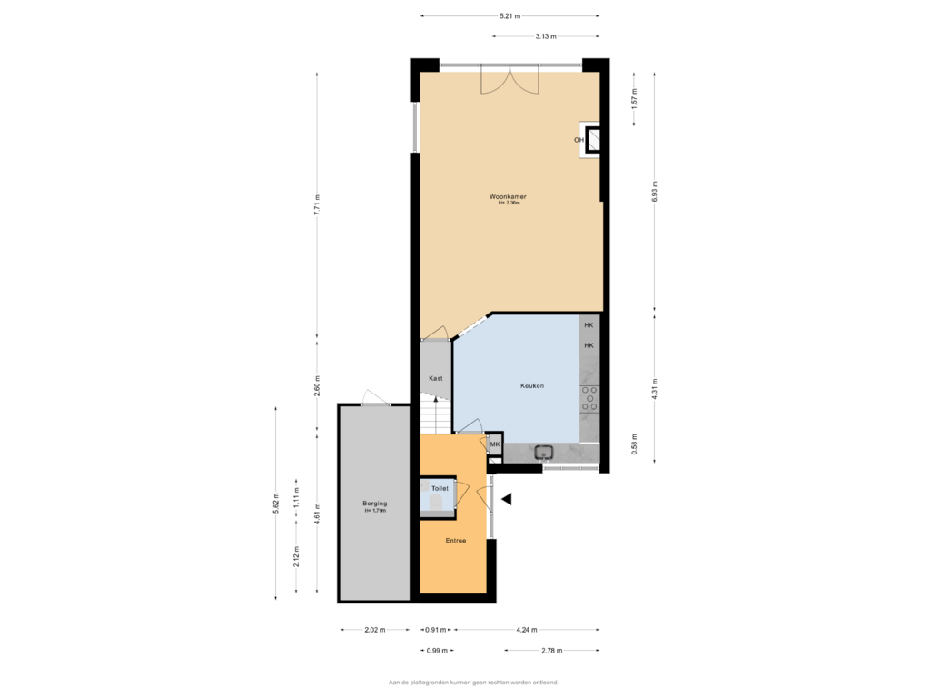 View floorplan of Begane grond of Valeriaanstraat 193