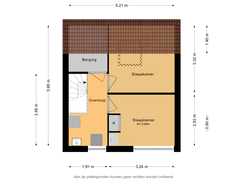 View floorplan of 2e verdieping of Valeriaanstraat 193