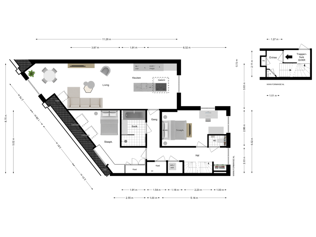 Bekijk plattegrond van 4e VERDIEPING van Zocherstraat 58-4