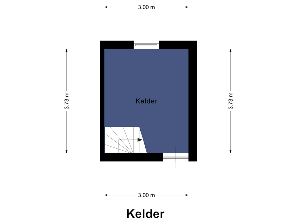 View floorplan of Kelder of Muggenbroekerlaan 25