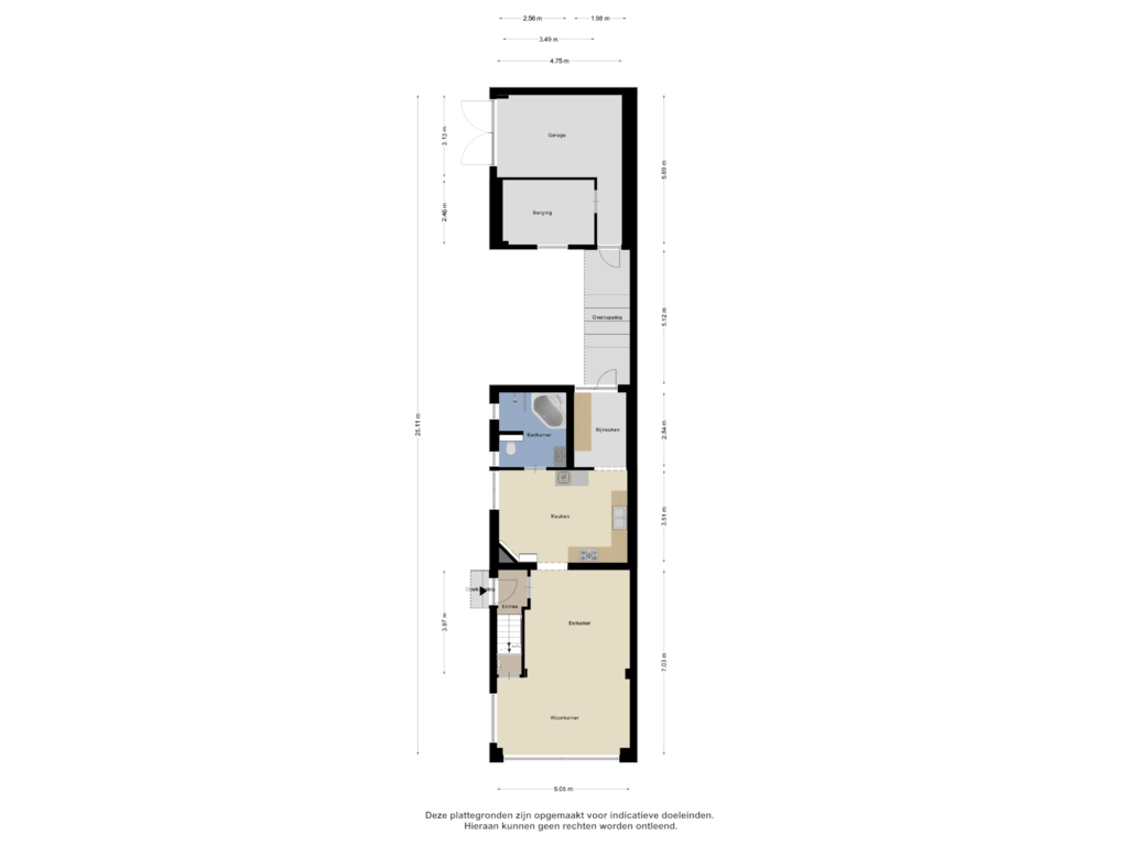 Bekijk plattegrond van Begane Grond van Willem Barendszstraat 2-BIS