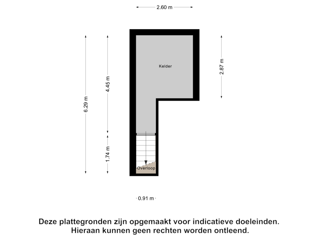 Bekijk plattegrond van Kelder van Willem Barendszstraat 2-BIS