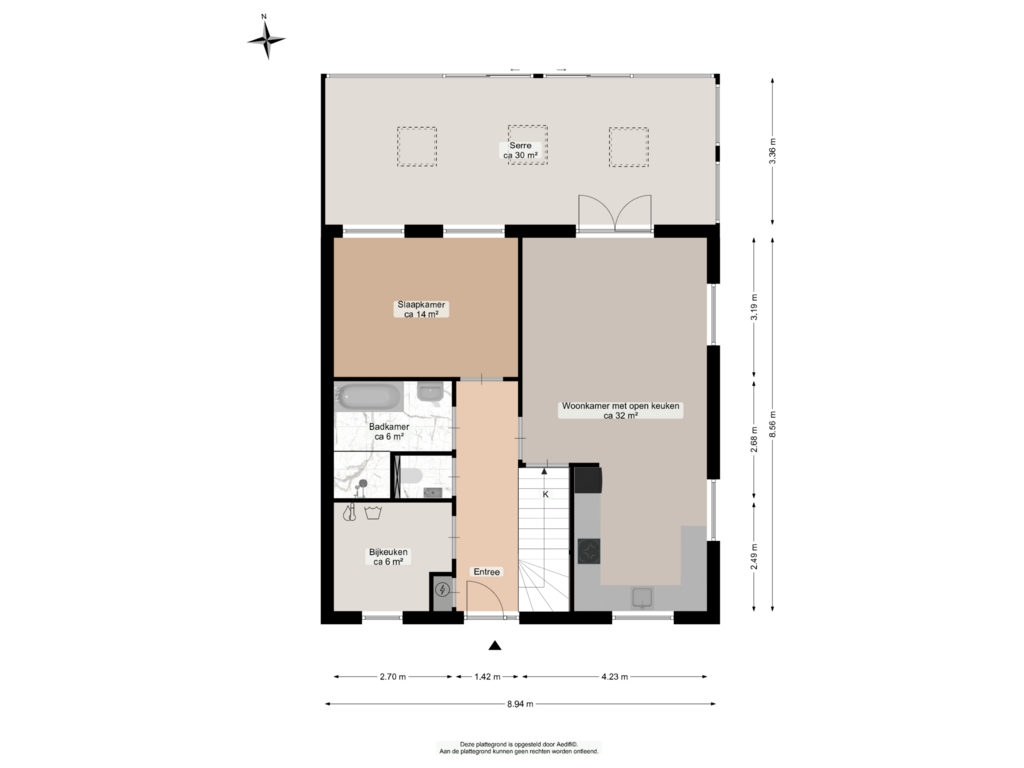 View floorplan of Begane grond of Julianastraat 11