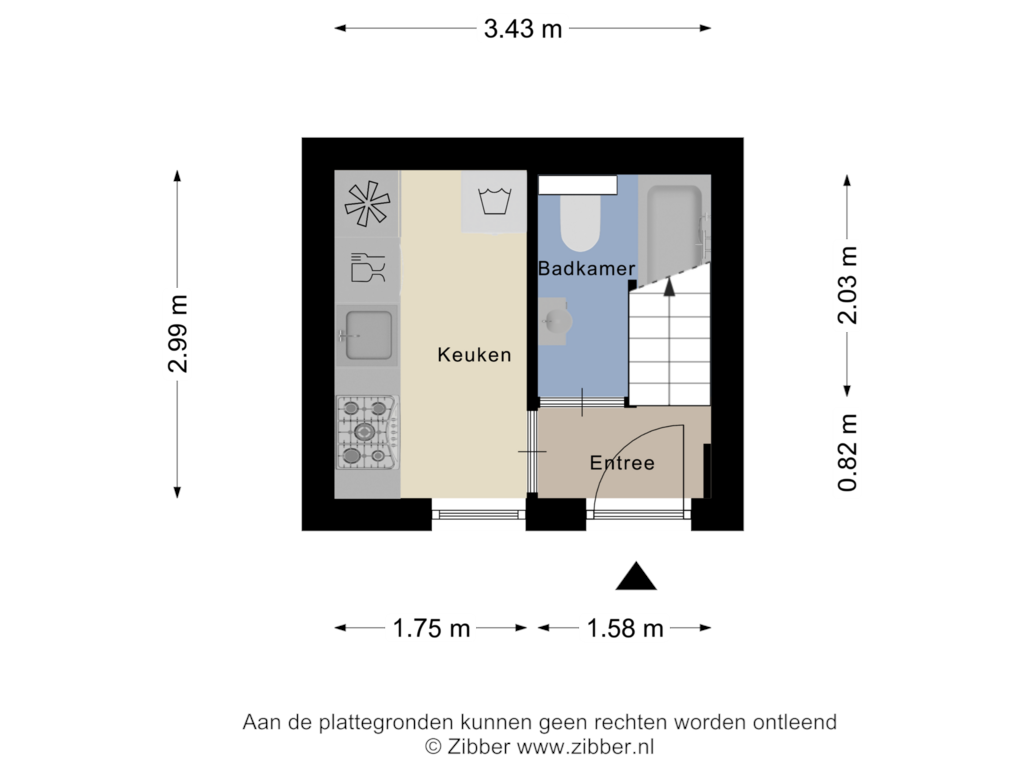 Bekijk plattegrond van Begane Grond van Bornhovestraat 21