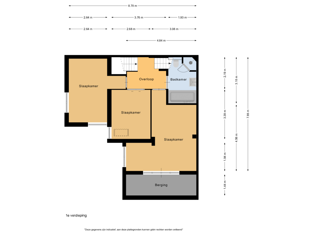 View floorplan of 1e verdieping of Polder 10