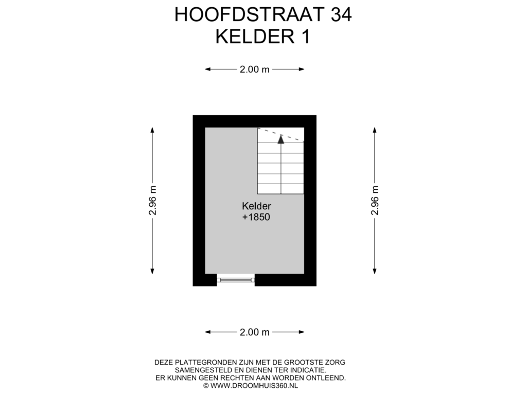 View floorplan of Kelder 1 of Hoofdstraat 34