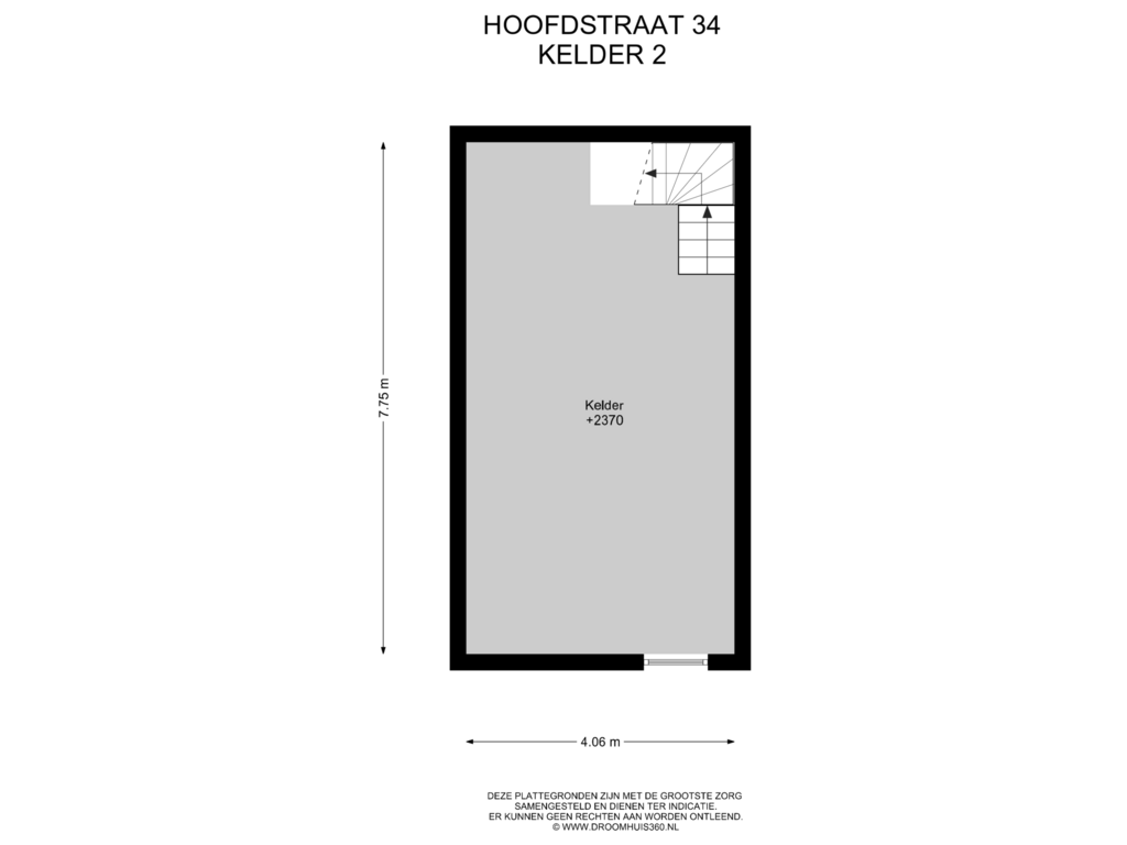 View floorplan of Kelder 2 of Hoofdstraat 34