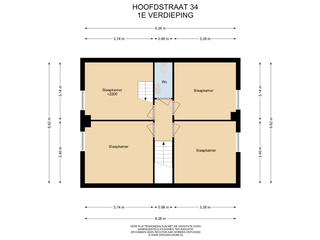 View floorplan of 1E Verdieping of Hoofdstraat 34