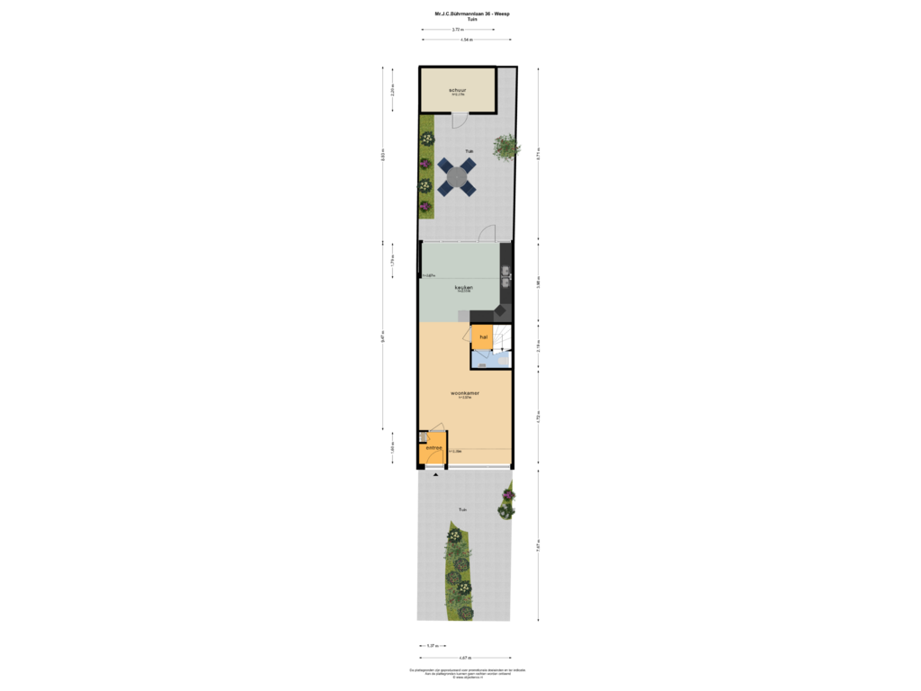 Bekijk plattegrond van TUIN van Mr.J.C.Bührmannlaan 36