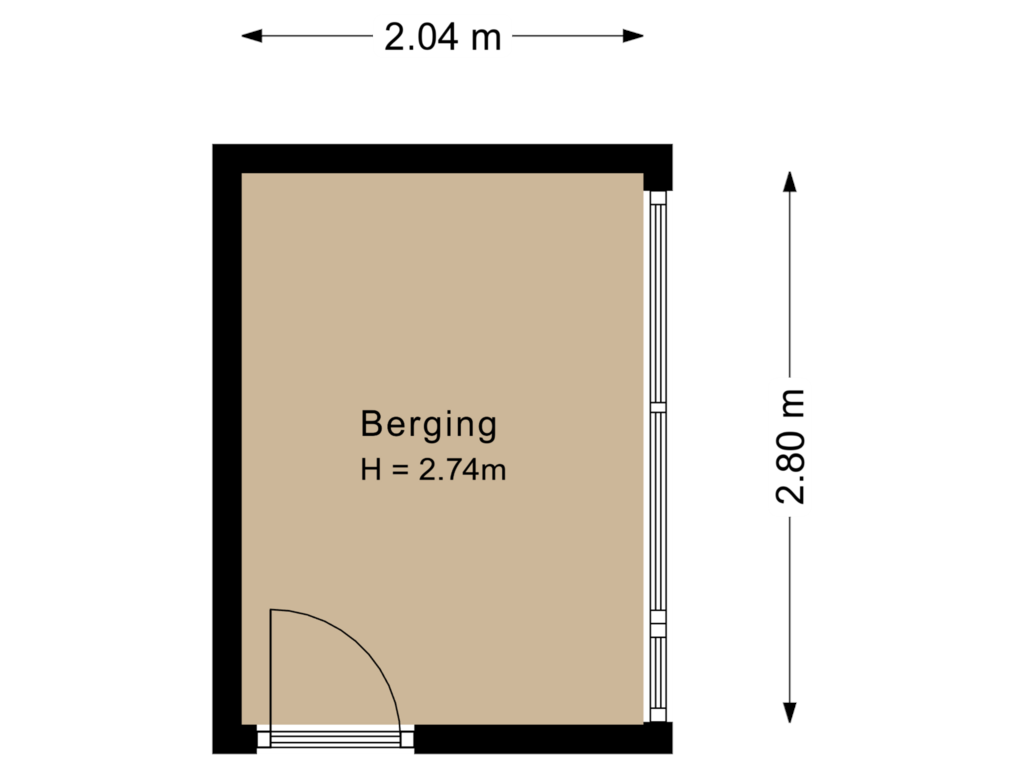 Bekijk plattegrond van Berging van Schulpweg 33-B