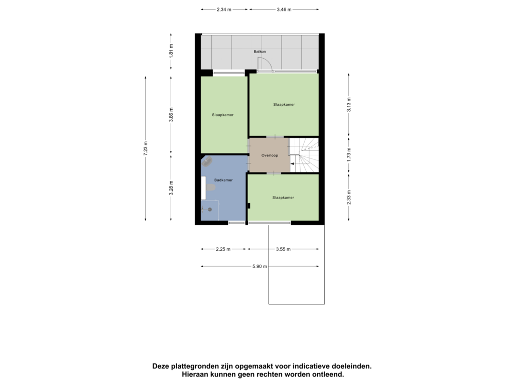 Bekijk plattegrond van Eerste Verdieping van Lijsterbesstraat 56