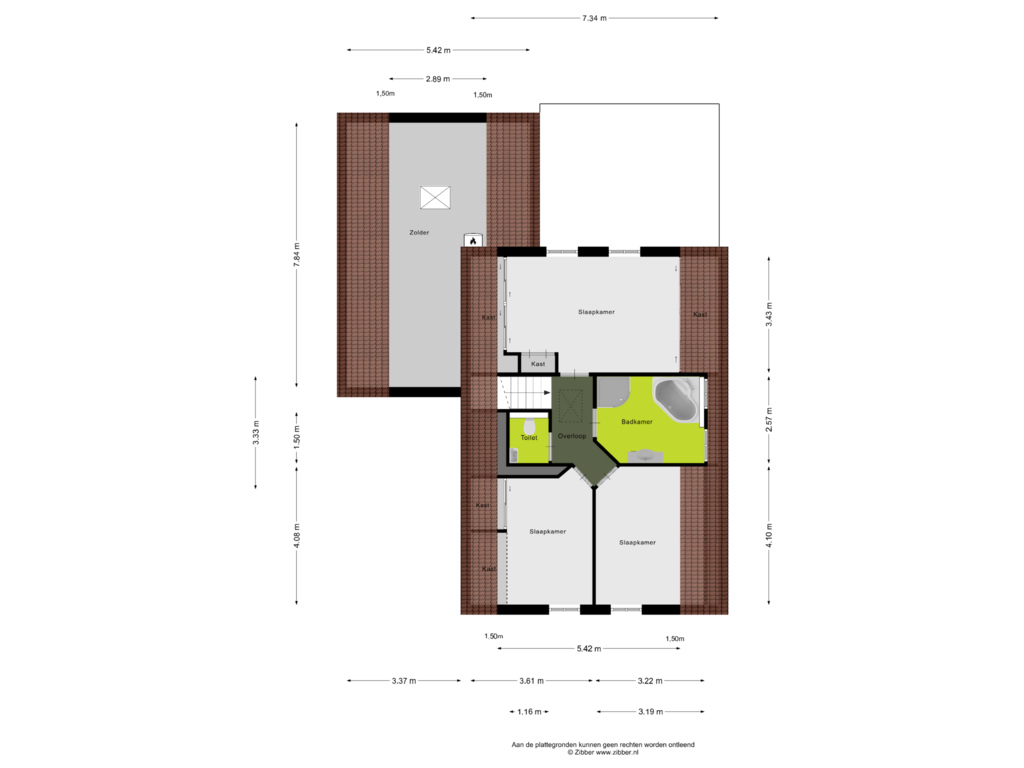 Bekijk plattegrond van Eerste Verdieping van Bredehof 6