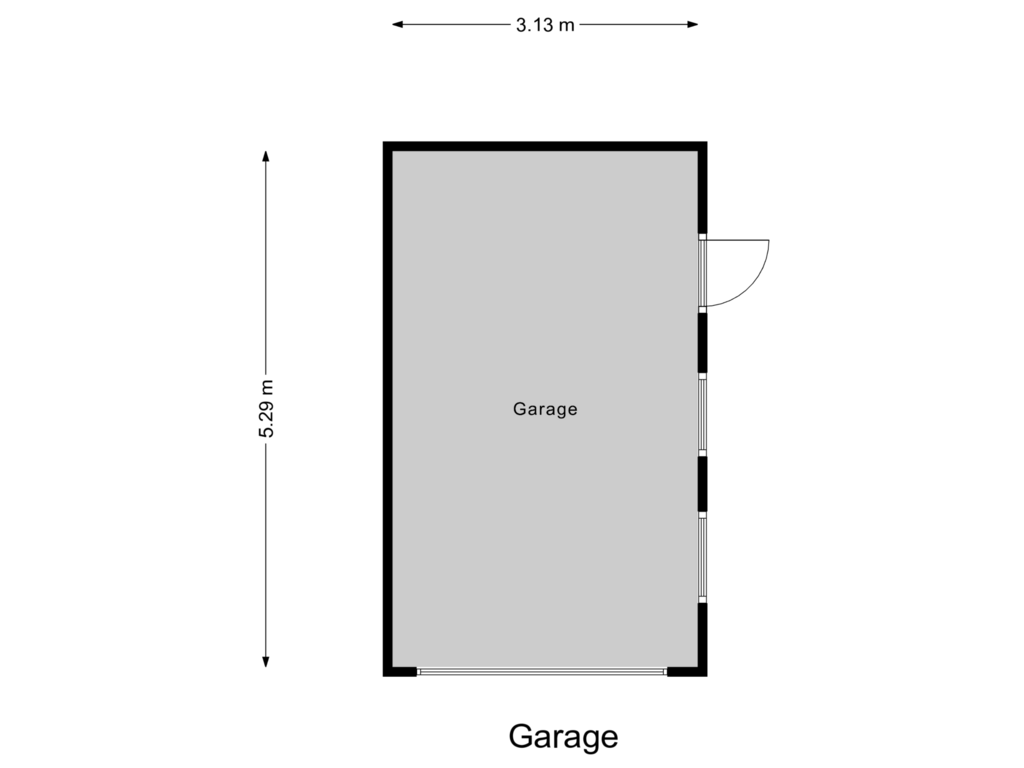 View floorplan of Garage of Gentstraat 16