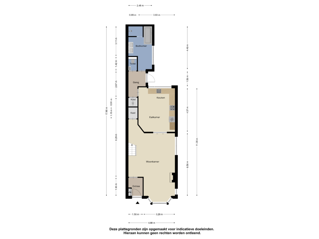 Bekijk plattegrond van Begane Grond van Drieboomlaan 109