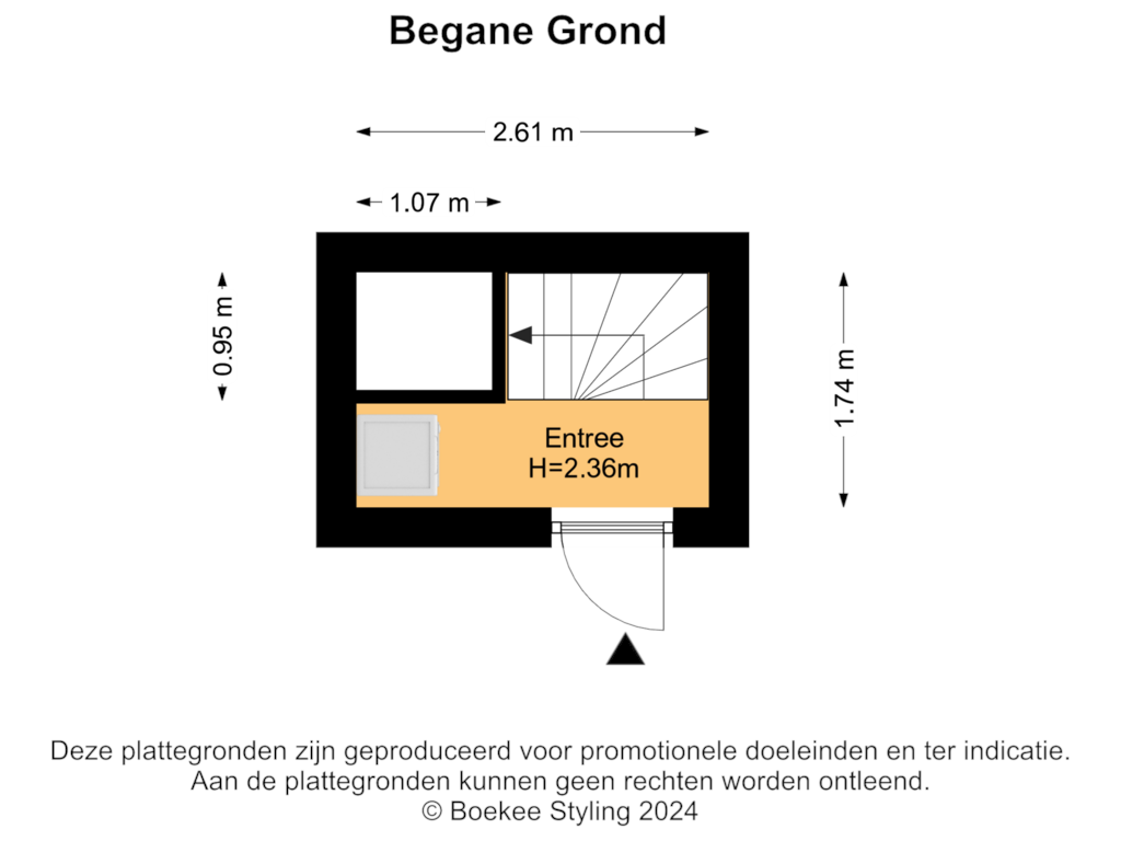 Bekijk plattegrond van Begane Grond van Barendsestraat 12-A