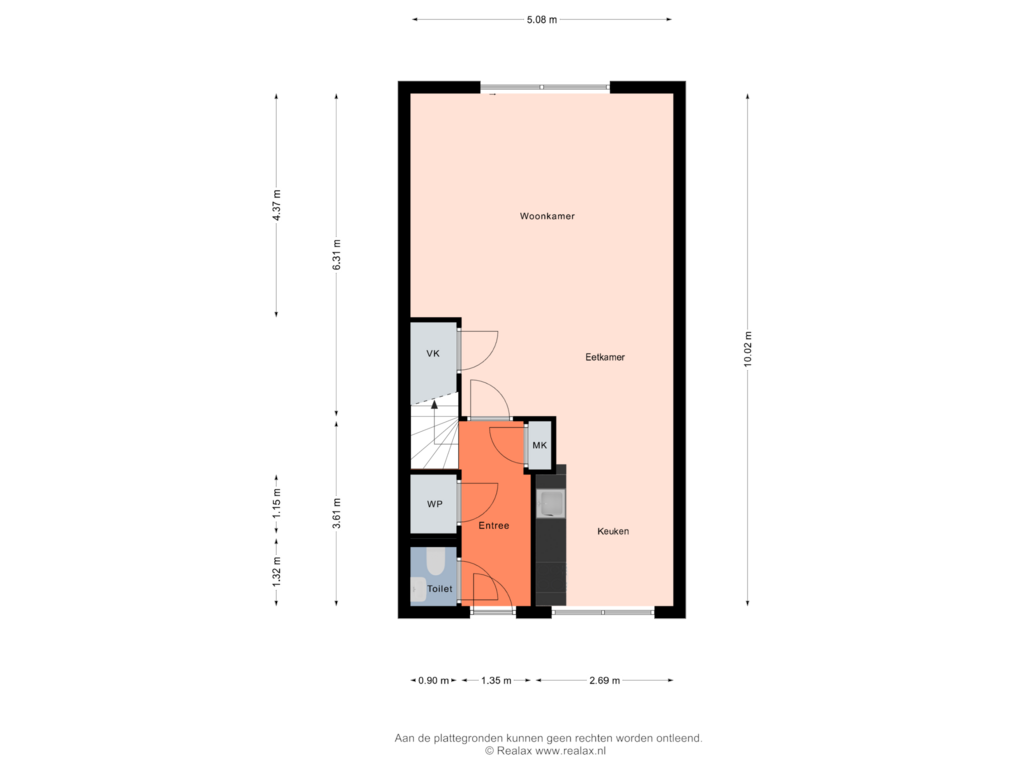 View floorplan of Begane grond of Honingbes 48