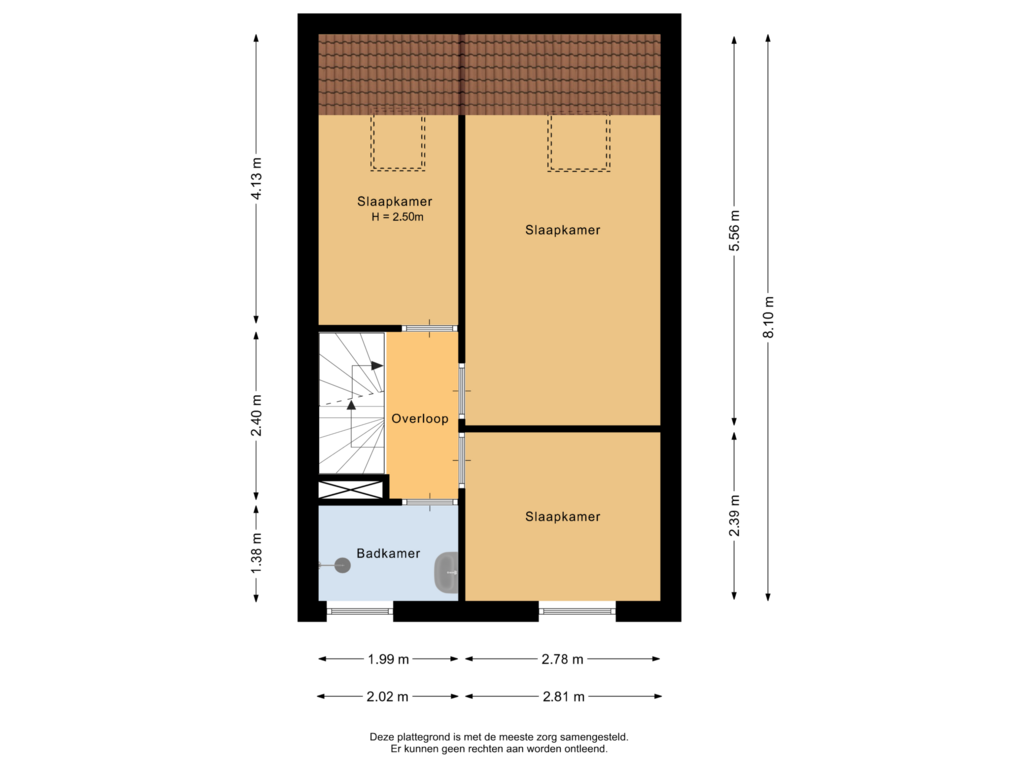 Bekijk plattegrond van Eerste verdieping van A.C.W. Staringstraat 38