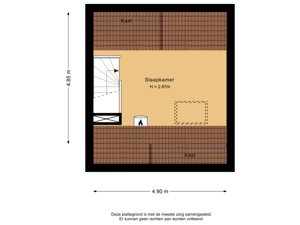 Bekijk plattegrond van Tweede verdieping van A.C.W. Staringstraat 38