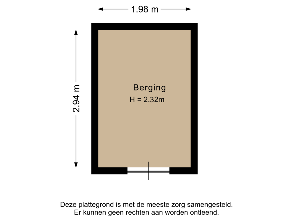 Bekijk plattegrond van Berging van A.C.W. Staringstraat 38