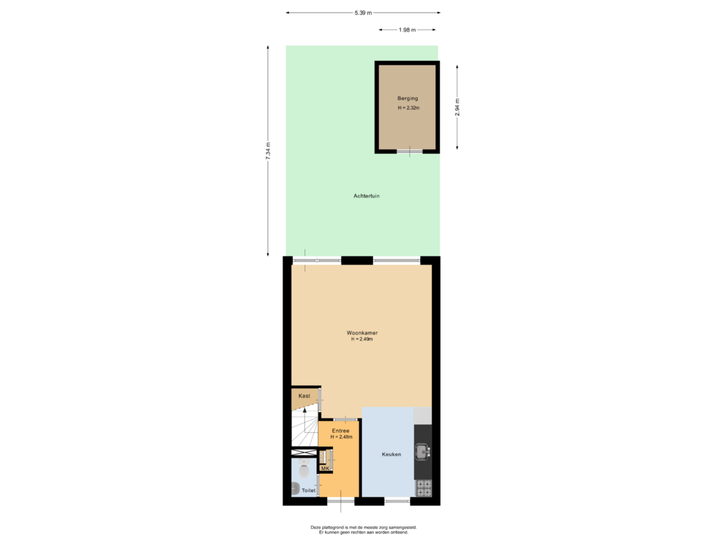 Bekijk plattegrond van Situatie van A.C.W. Staringstraat 38