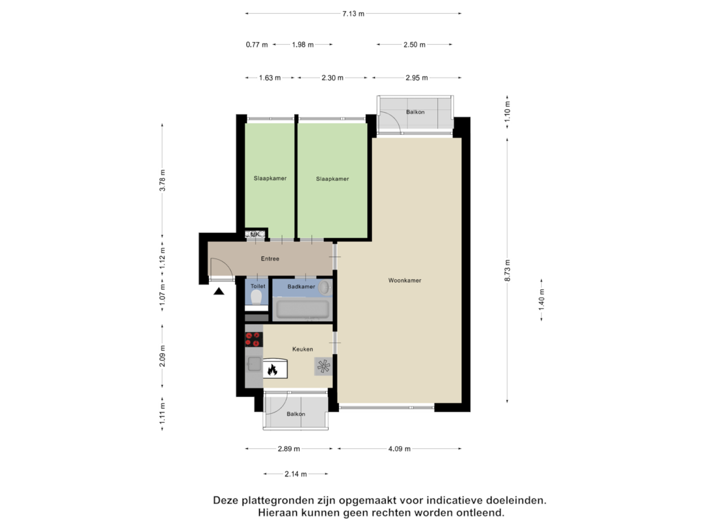 Bekijk plattegrond van Appartement van Kasteel Nijenrodestraat 197