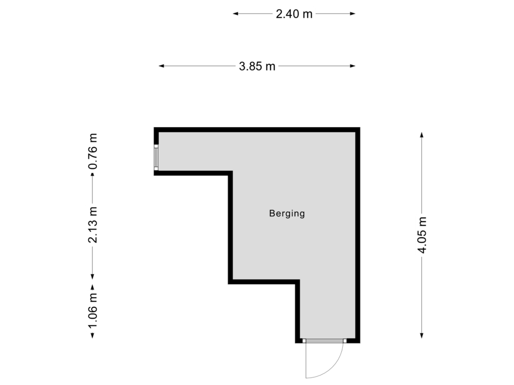 Bekijk plattegrond van Berging van Kasteel Nijenrodestraat 197