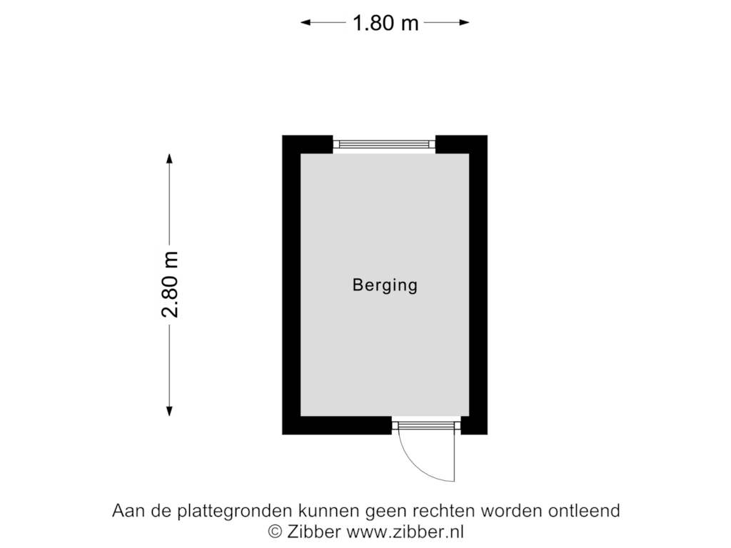 Bekijk plattegrond van Berging van Adriaan van Bergenstraat 1-1