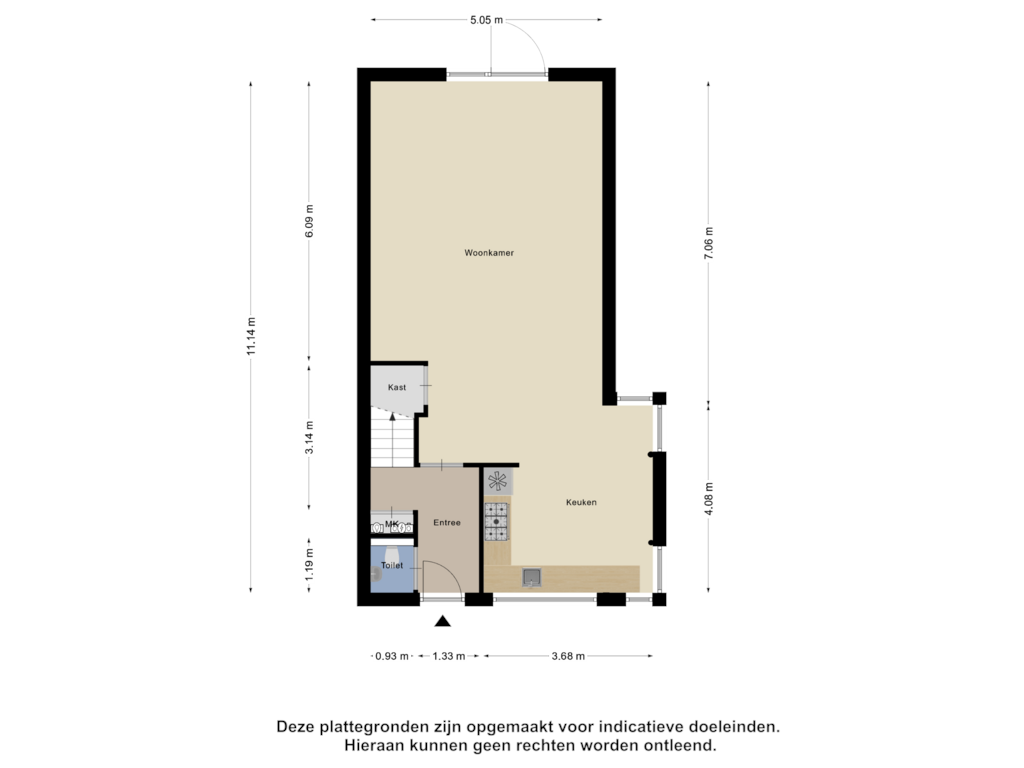 View floorplan of Begane Grond of H.P. Berlagestraat 125