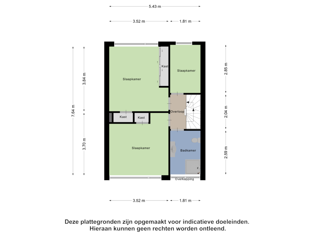 Bekijk plattegrond van Eerste Verdieping van Kievitstraat 28