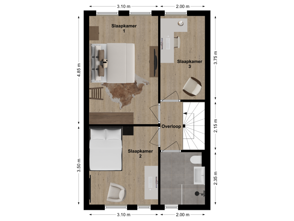 Bekijk plattegrond van Floor 1 van Munnikenland 100