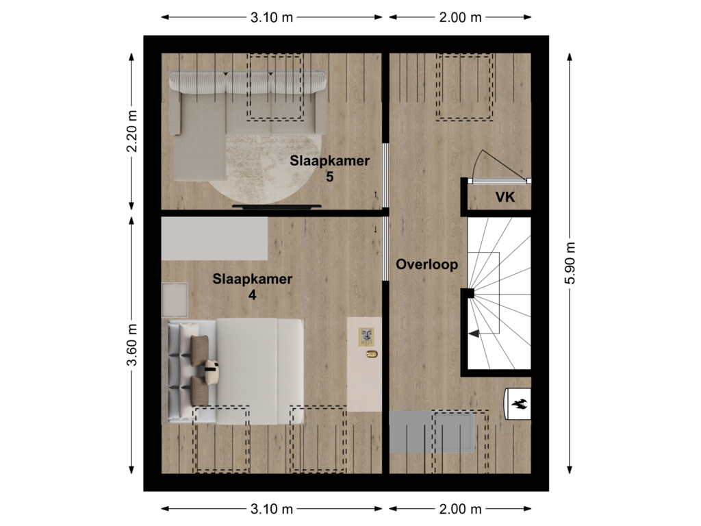 Bekijk plattegrond van Floor 2 van Munnikenland 100